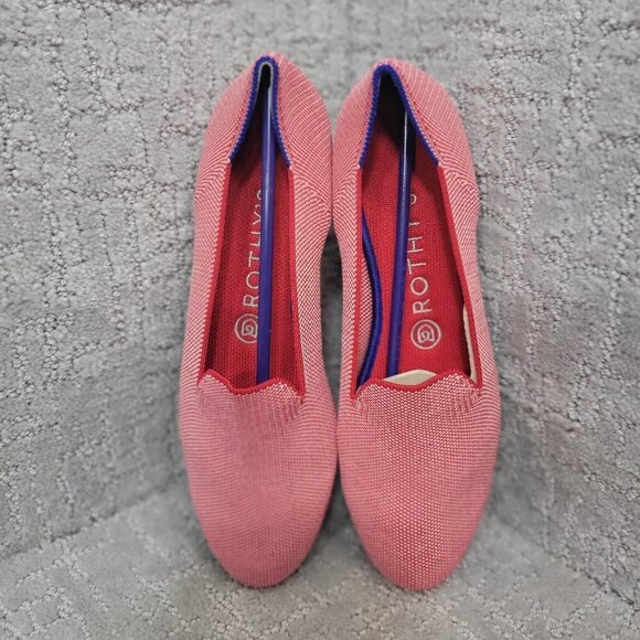 Rothy's The Loafers Women's Size 8 US Red Lollipop Textile Slip On Flat Shoes - Picture 3 of 12